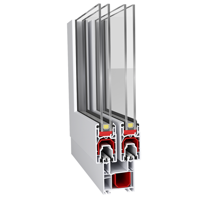 Schuifraam met twee actieve vleugels (Dual - slide ST 60)